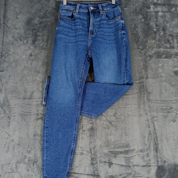 American Eagle Outfitters Denim - American Eagle Jeans Womens 00 Short Blue Mom Jean High Rise Stretch Denim